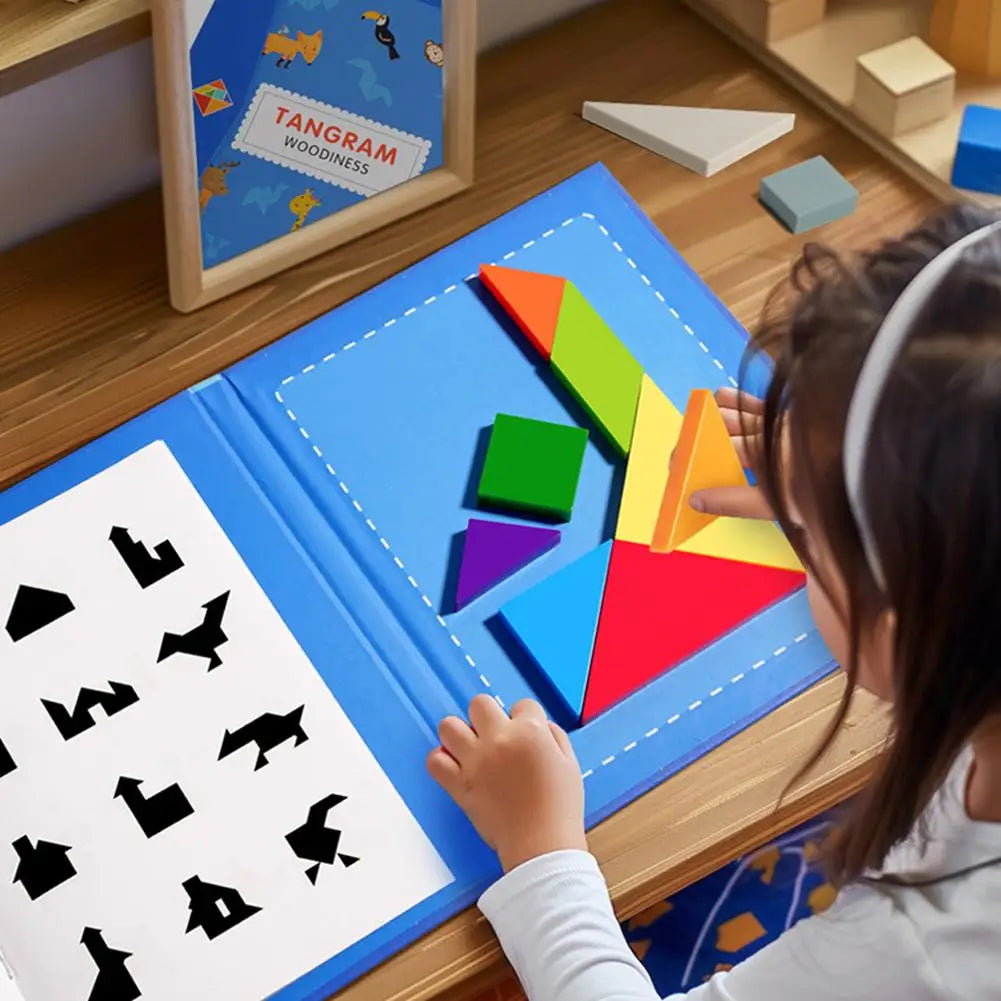 Magnetic Tangram Puzzle for Kids | Montessori Jigsaw Set Magnetic Puzzle Set PRIMED