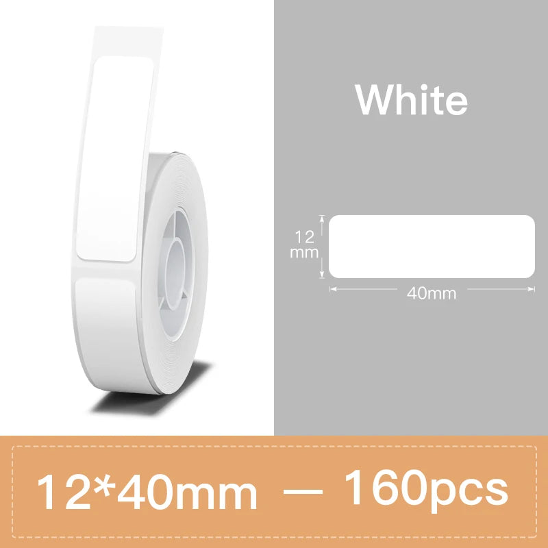 Niimbot Thermal Label Paper Roll – D11 D110 D101 Waterproof Thermal Label Roll PRIMED White 12-40mm