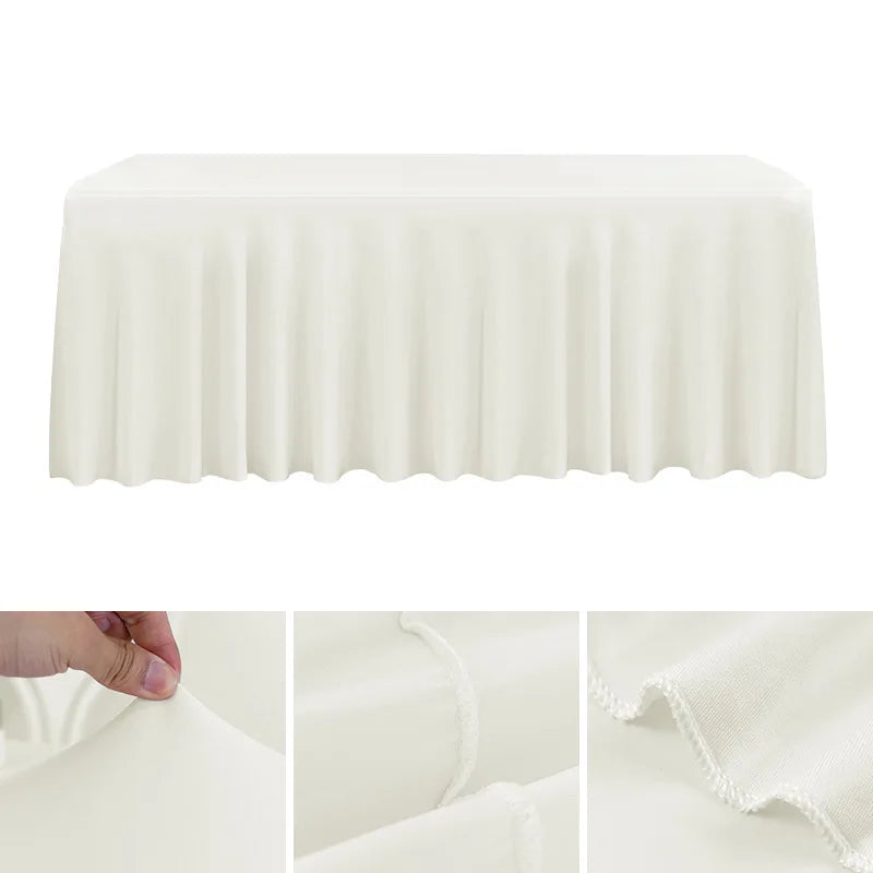 Spandex Rectangle Tablecloth – Waterproof & Washable Table Cover