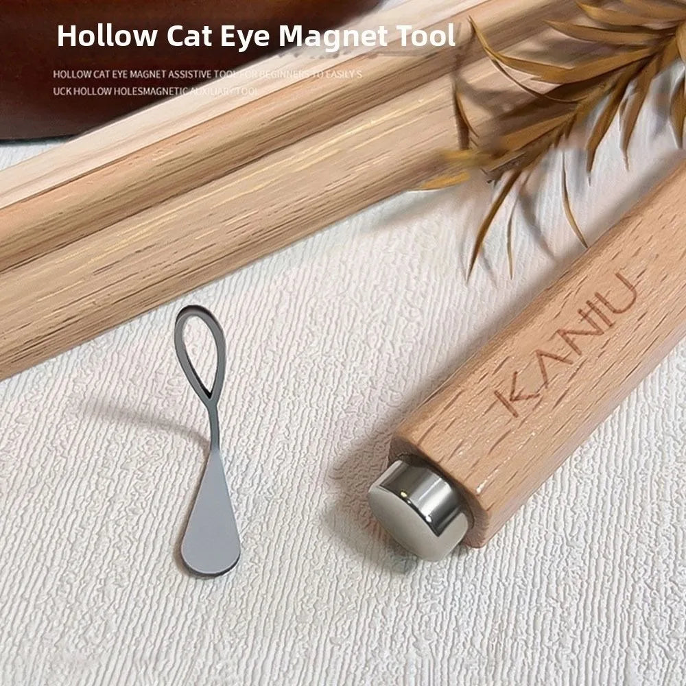 Hollow Cat Eye Nail Magnet Tool – Olive Shape DIY Manicure