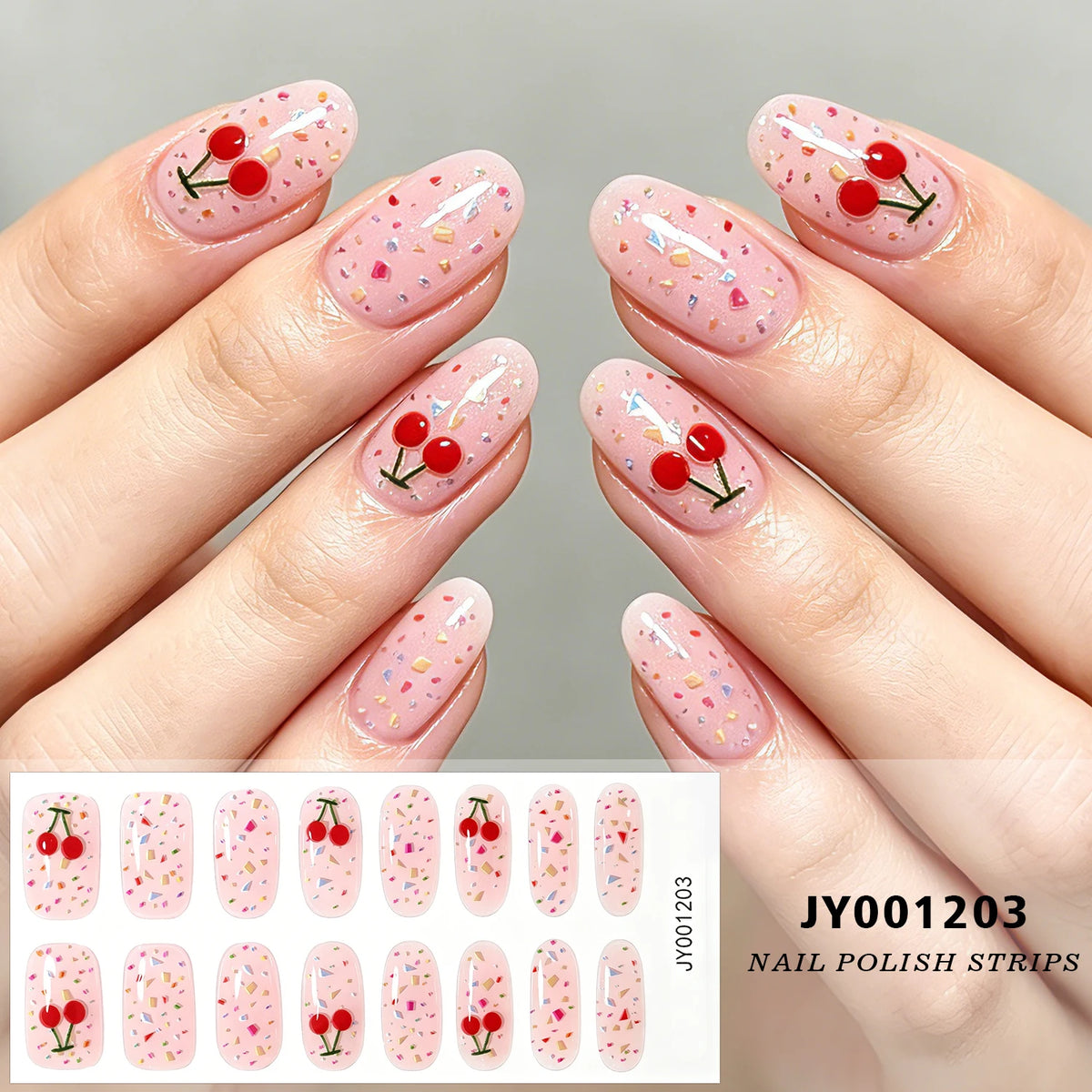 Spring Daisy Nail Stickers 16 Tips | Full Cover Glitter Decals