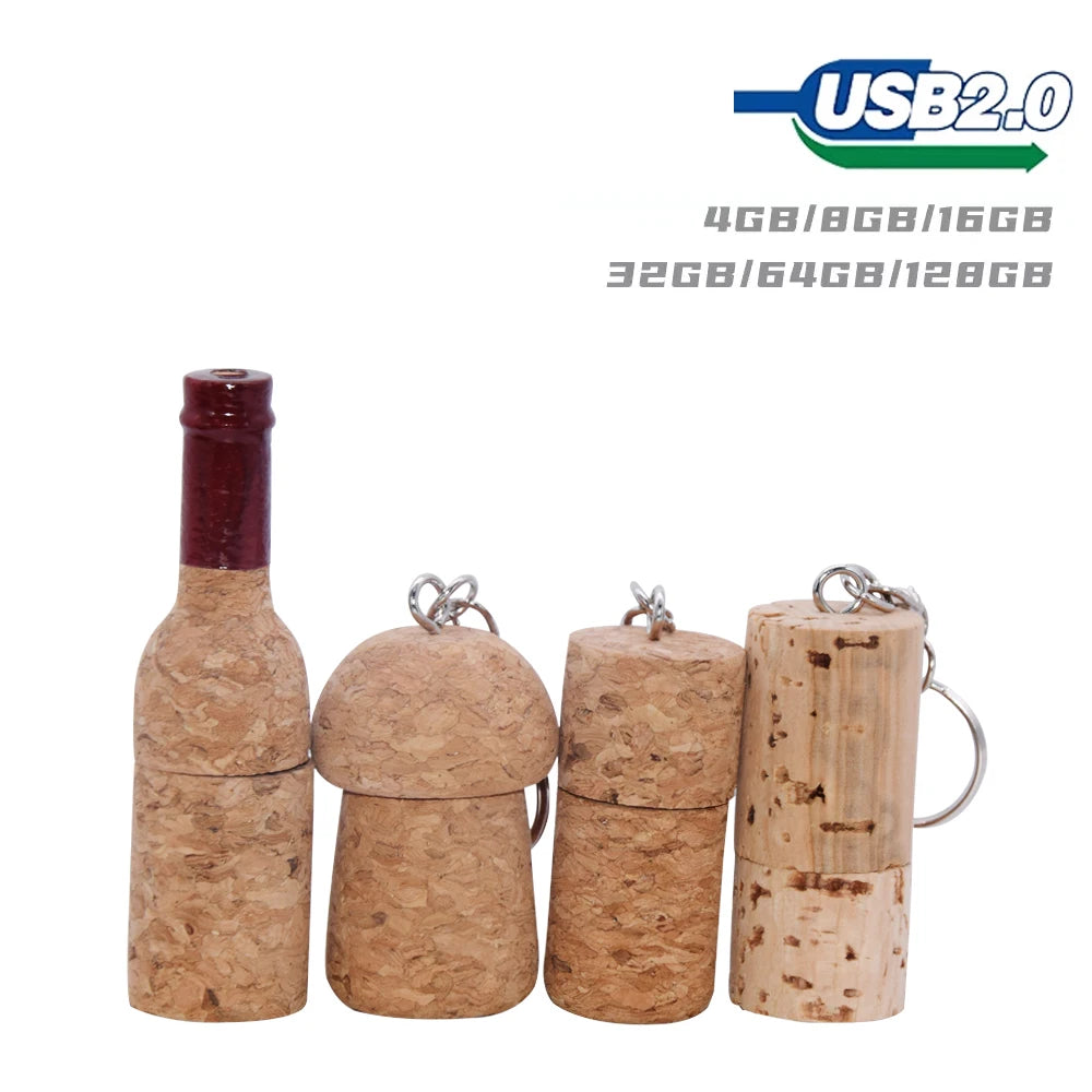 Cork Wood USB Flash Drive 4GB–64GB | Custom Logo Engraved USB Flash Drive PRIMED