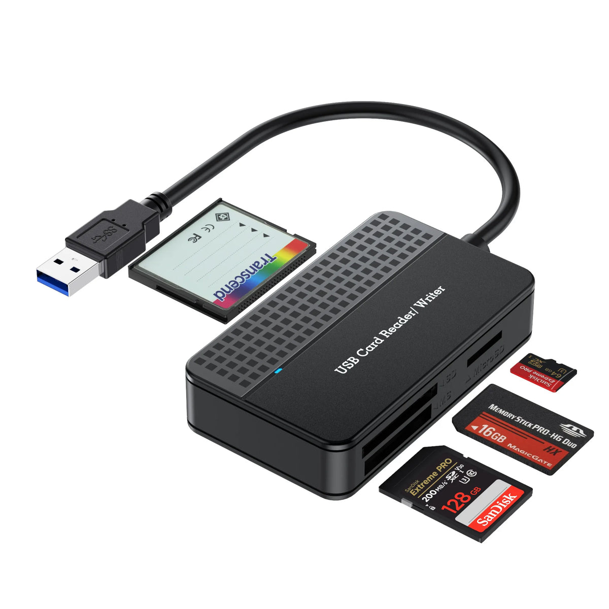 UTHAI SA08 All-in-One Type-C Card Reader – SD TF CF Micro SD USB Card Reader PRIMED USB3.0