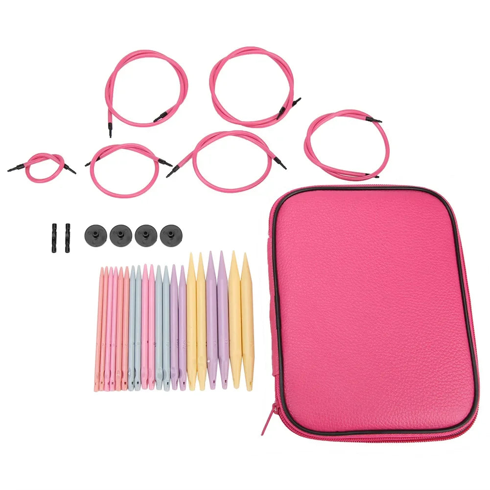 13-Pair Circular Knitting Needles & Crochet Hook Set with Case Knitting Needle Set PRIMED 10 Pair Set