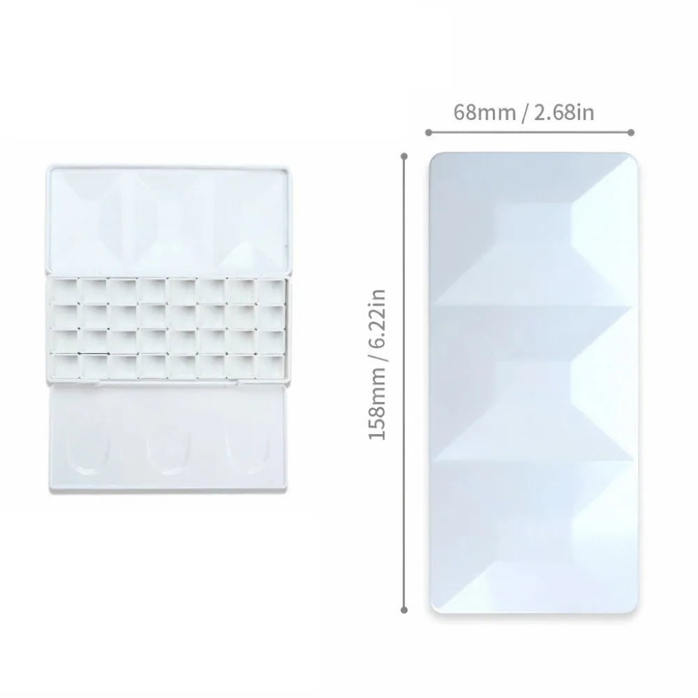 Travel Watercolor Palette Case – Empty Half Pan Box 24/36