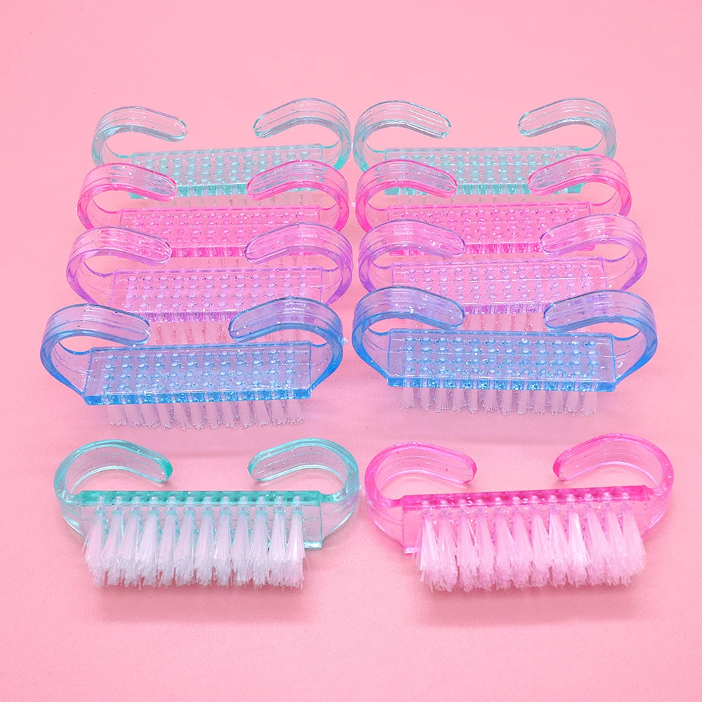 U-Shaped Mini Nail Cleaning Brush – Soft Bristle Manicure Tool