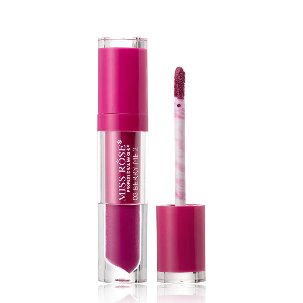 MISS ROSE Matte Liquid Lipstick – Waterproof Long-Lasting Lip Gloss Matte Liquid Lipstick PRIMED