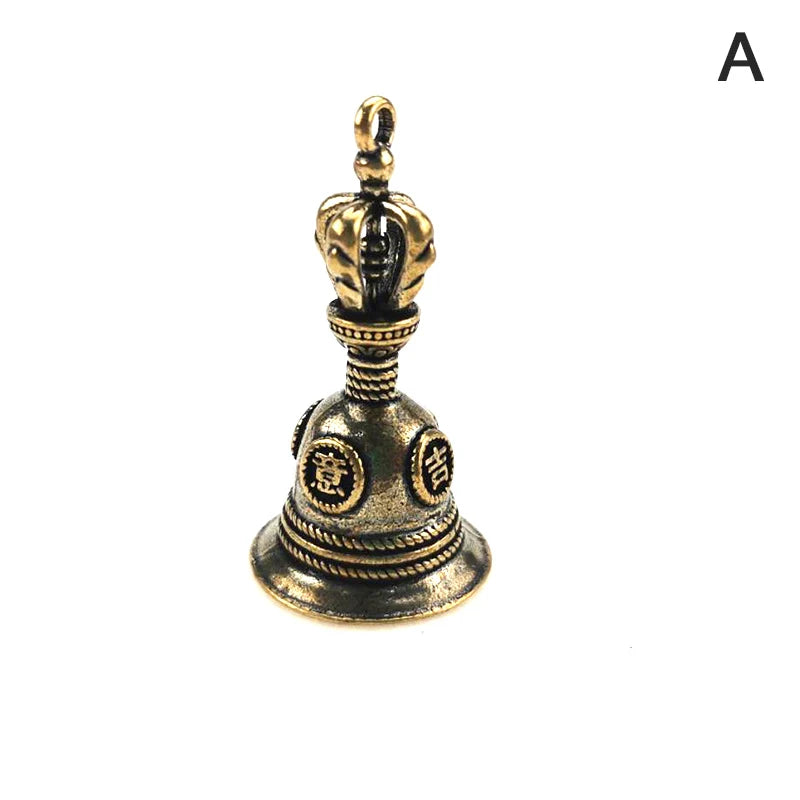 Tibetan Bronze Brass Bell – Vintage Handicraft Decor & Gift