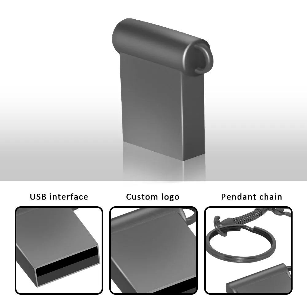 10-Pack Custom Logo Metal USB Flash Drives 32GB 64GB 128GB USB Flash Drive PRIMED