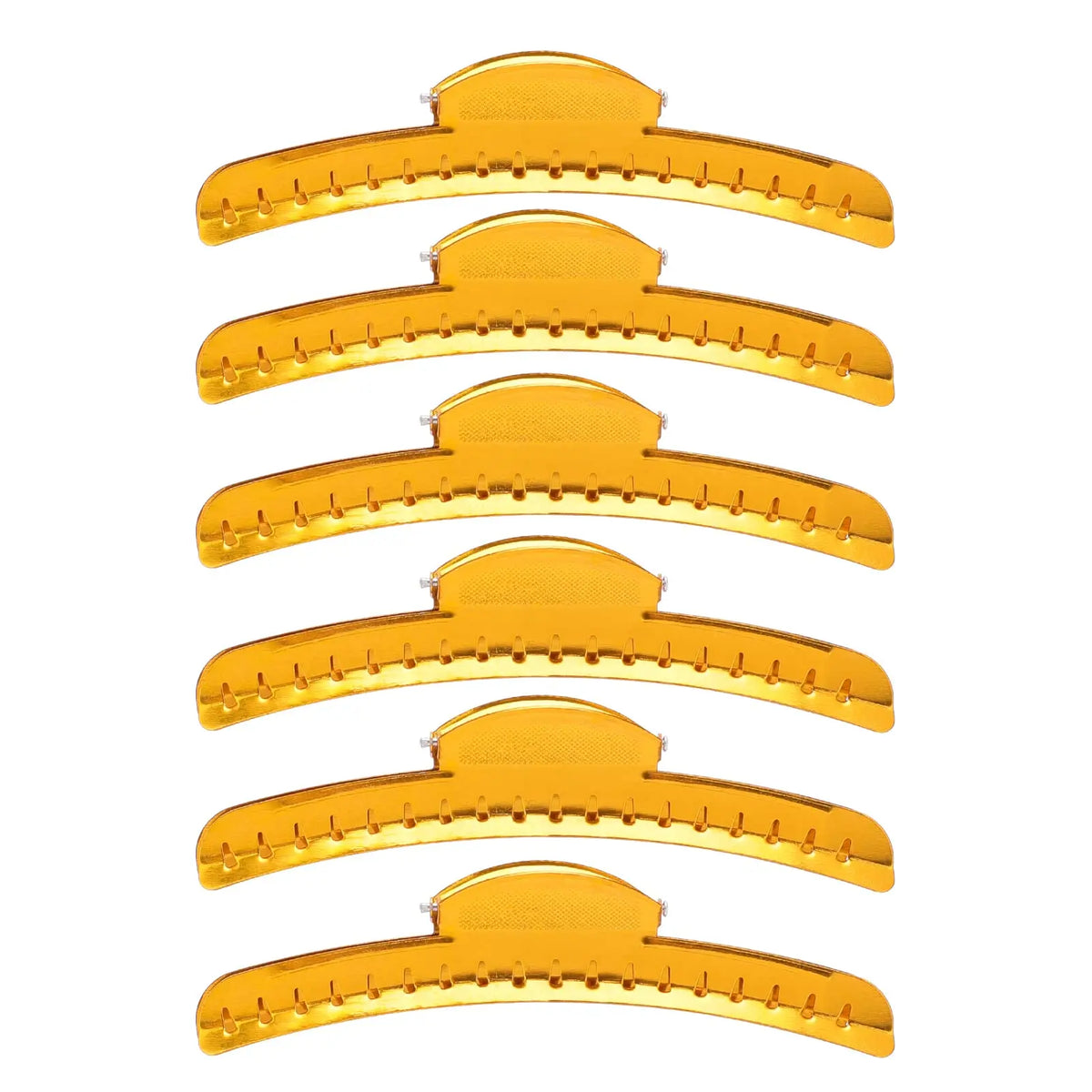 Metal Finger Wave Hair Clips – Aluminum Tip Styling Clamps 5pc Hair Styling Clips PRIMED gold CN