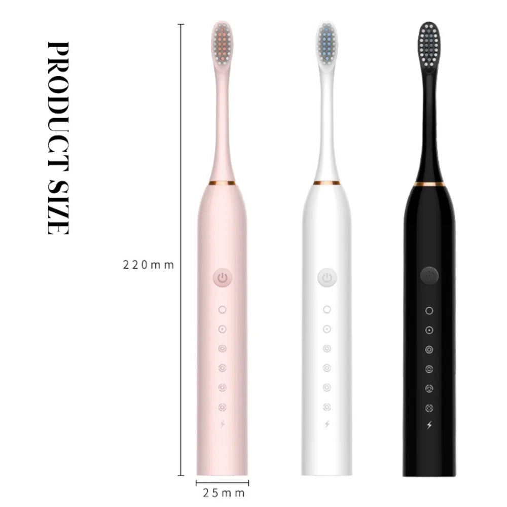 Sonic Electric Toothbrush 6 Modes 42000 VPM + 4 Brush Heads