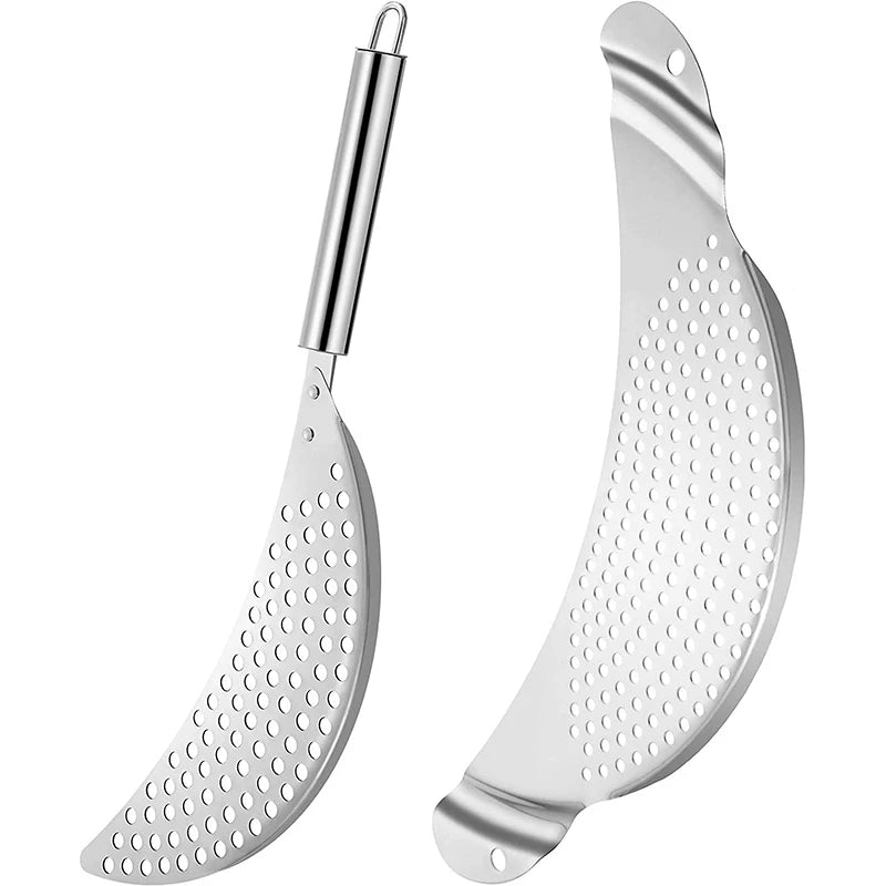 Stainless Steel Pot Strainer with Handle – Pasta Colander Insert Kitchen Colander Strainer PRIMED