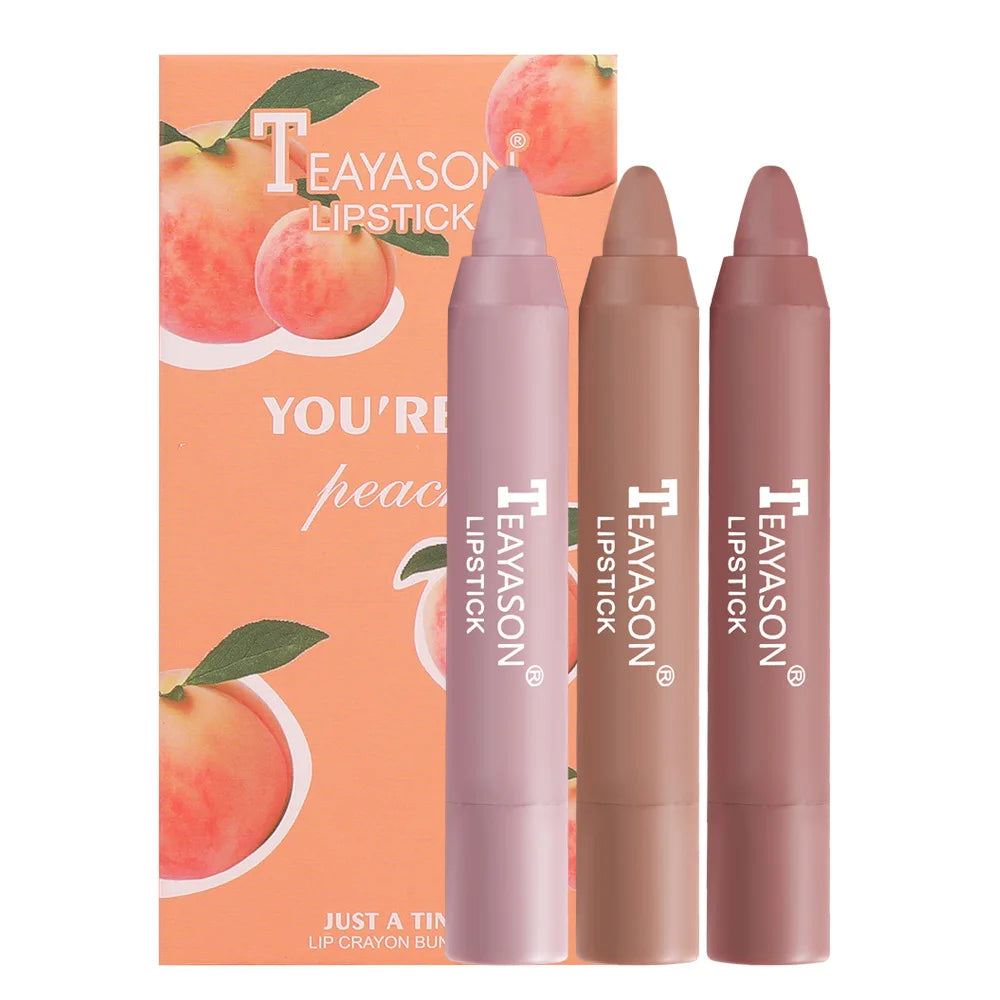 TEAYASON Matte Lipstick Set 3pcs – Waterproof Velvet Long-Lasting