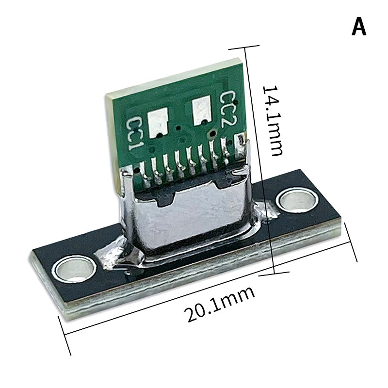 USB 3.1 Type-C Female Socket Connector Jack with Fixing Plate