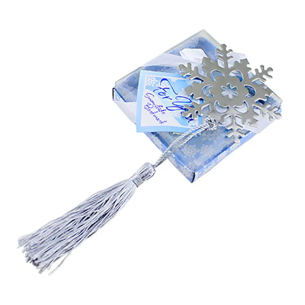 Snowflake Metal Bookmark with Gift Box – Elegant Book Lover Gift Decorative Bookmark PRIMED