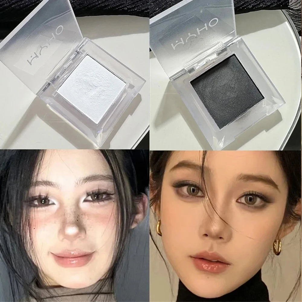 Matte White Eyeshadow & Highlighter Powder | Long-Lasting Eyeshadow Highlighter PRIMED 02 Add 03-2Pc A