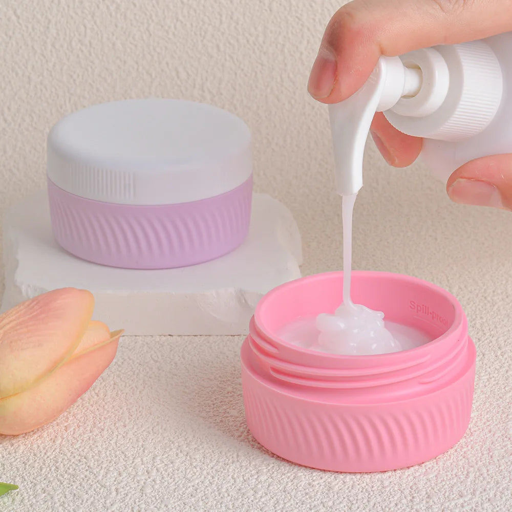 Silicone Refillable Travel Bottle – Leak-Proof Cosmetic Jar