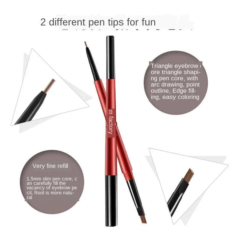 Blana Double-Ended Waterproof Eyebrow Pencil | Black & Brown Eyebrow Pencil PRIMED