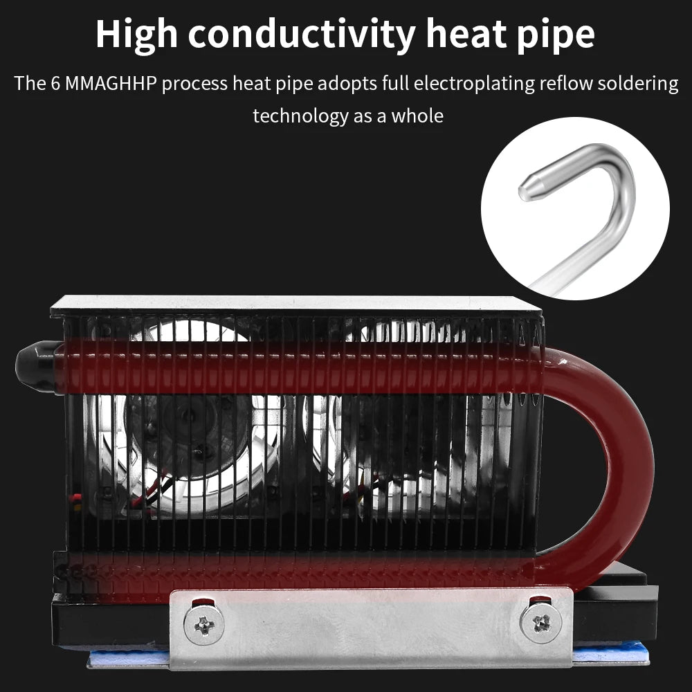 TISHRIC RGB M.2 2280 NVMe SSD Heatsink with 7000RPM Fan SSD Heatsink Cooler PRIMED