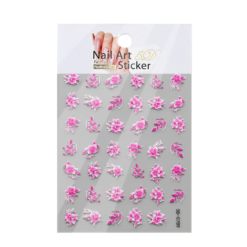 Silver Foil 3D Bow Nail Art Stickers – Ribbon Butterfly Decals