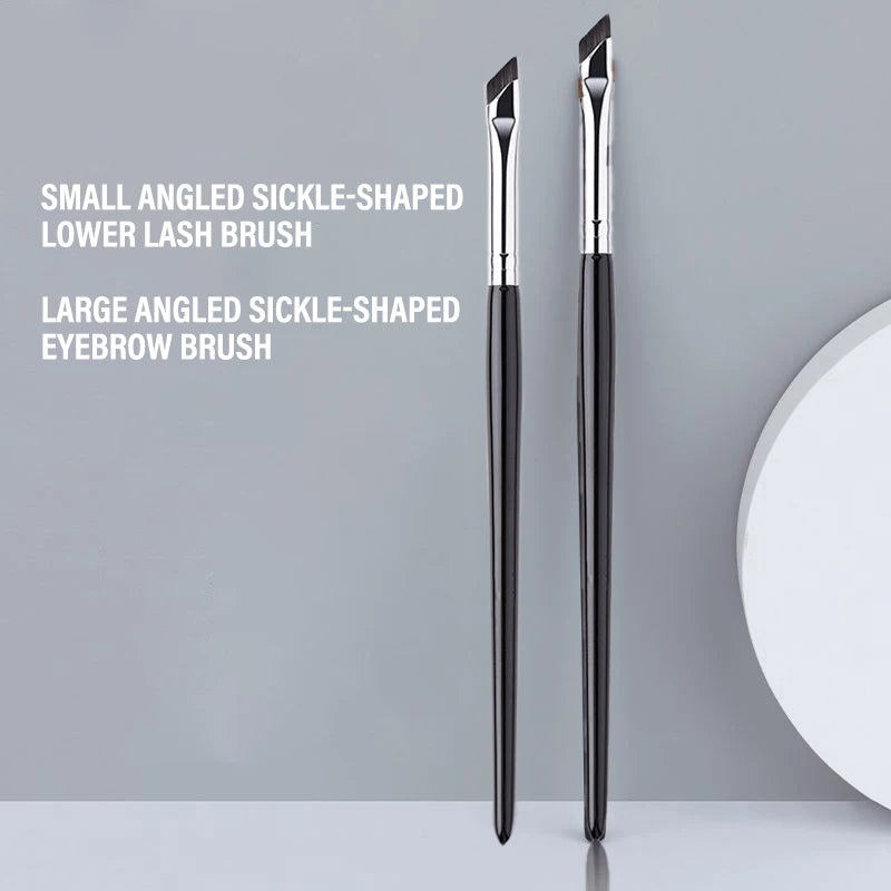 Sickle Blade Eyeliner & Eyebrow Detail Brush Set | Eye Makeup Eye Makeup Brush PRIMED A181 Add A182-2Pc