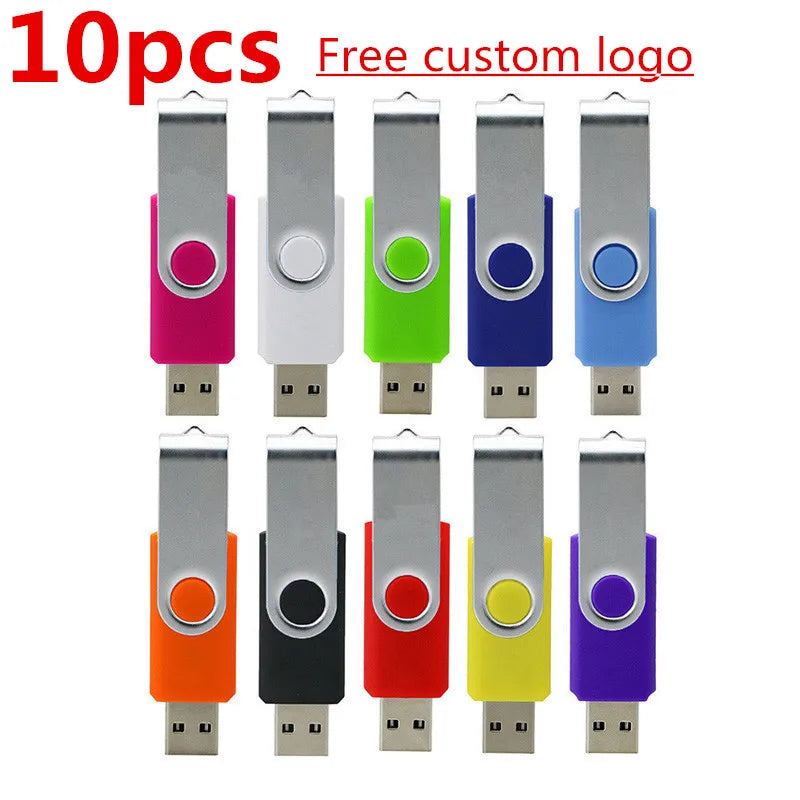 10 Pcs Custom Logo USB Flash Drives 4GB–64GB | Bulk Pen Drives USB Flash Drives PRIMED