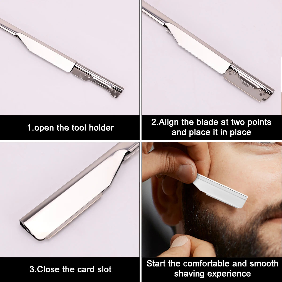 Professional Straight Edge Barber Razor – Beard & Eyebrow Trim