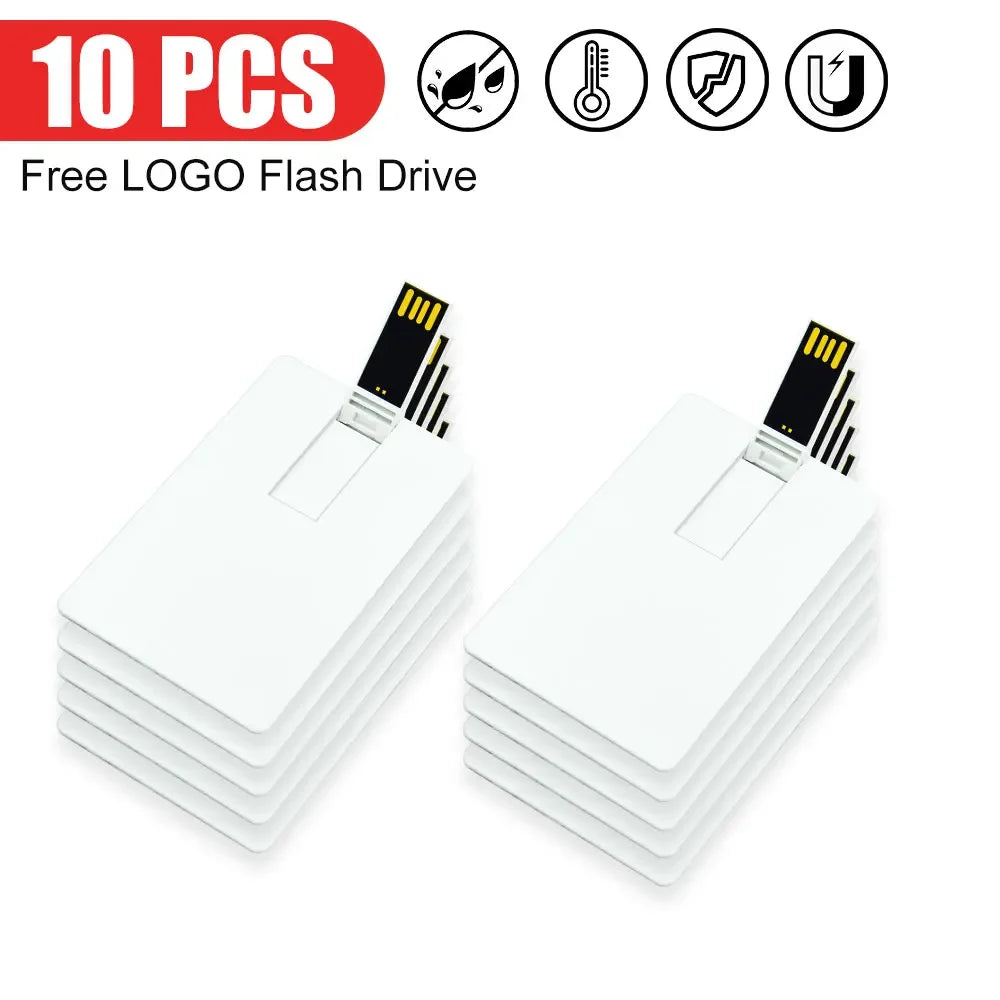 Custom Logo Credit Card USB Flash Drive 4GB–32GB Bulk Gifts Custom USB Flash Drive PRIMED 8 GB 10Card