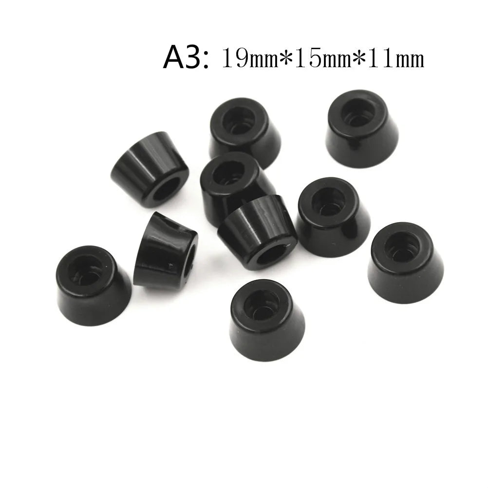 10-Pack Black Rubber Furniture Feet | Non-Slip Floor Protectors