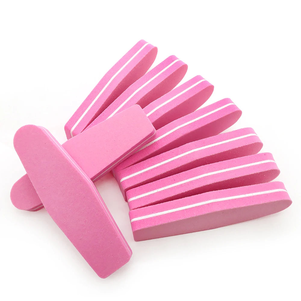 Mini Pink Sponge Nail File Buffer Block Double-Sided 5/10 Pcs Nail File Buffer PRIMED