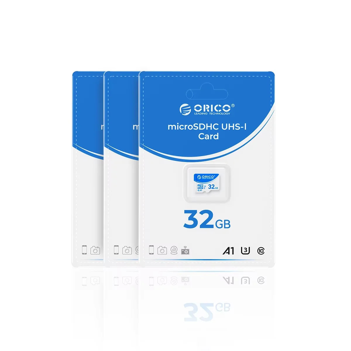 ORICO 128GB microSDXC U3 V30 A1 | 70MB/s 4K UHD Card microSD Memory Card PRIMED 3 PCS 32GB China Mainland