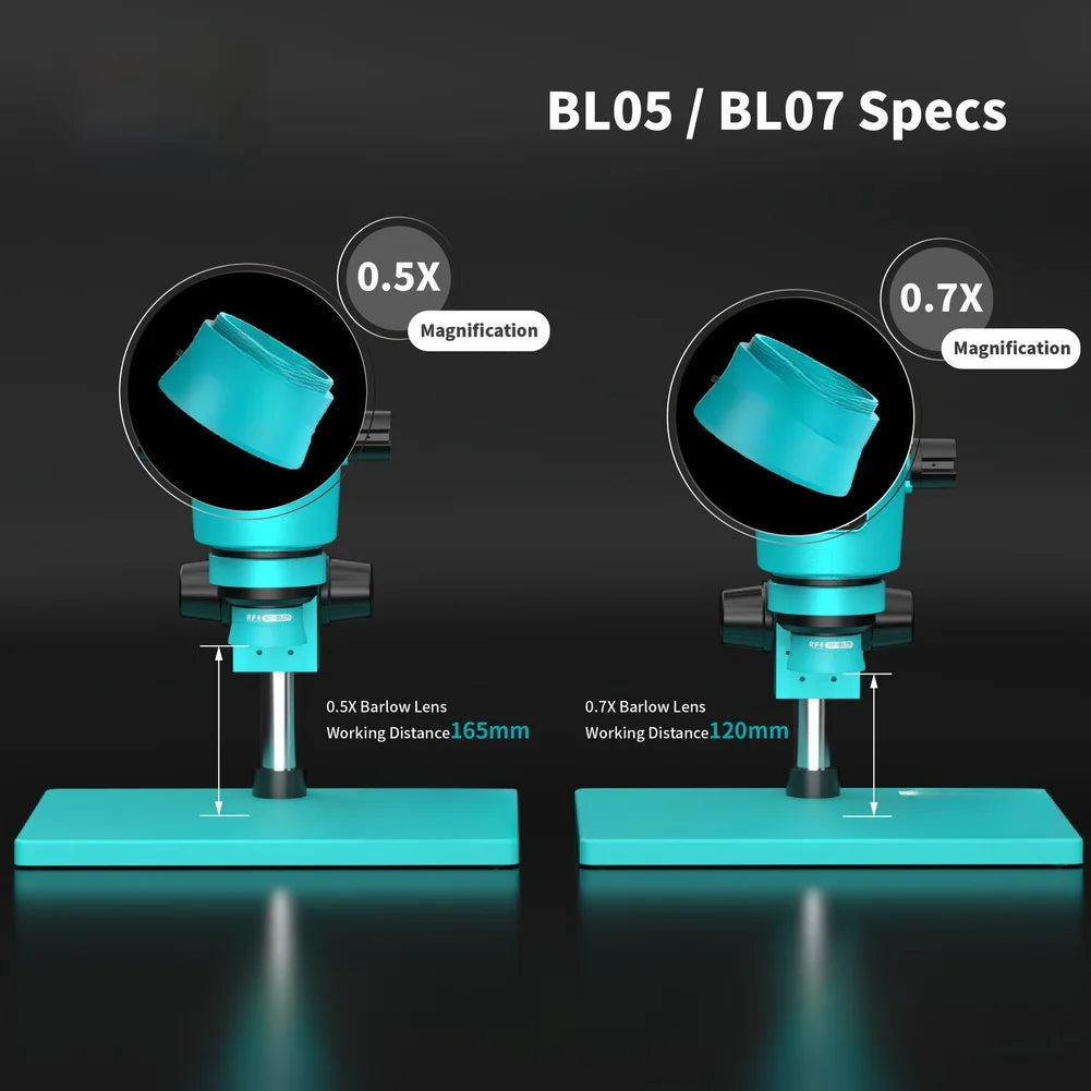 0.5X 0.7X Barlow Lens Ring LED Microscope Teleconverter