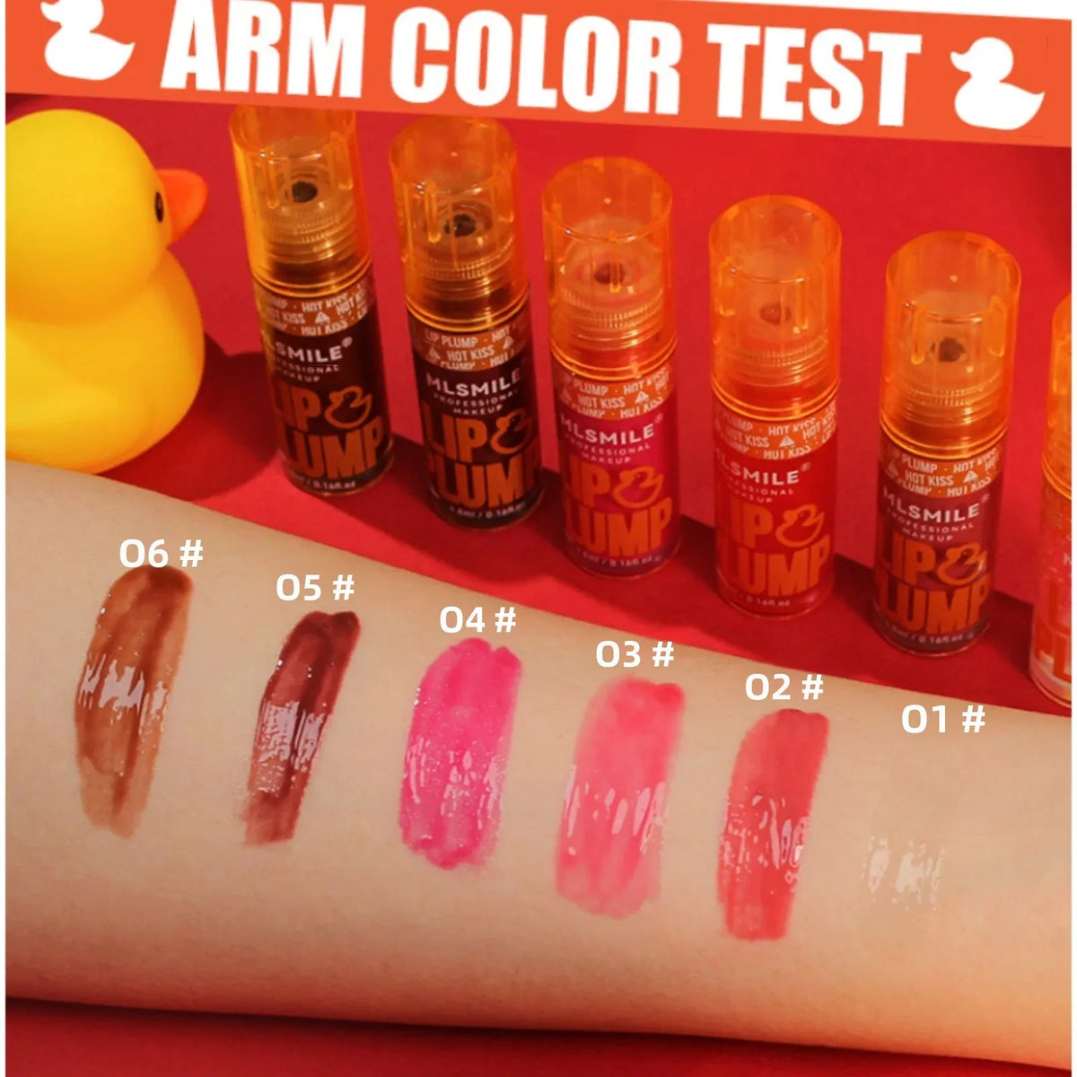 MLSMILE Lip Plumper Gloss Oil Set – Mirror Finish 6 Pcs Lip Gloss Set PRIMED