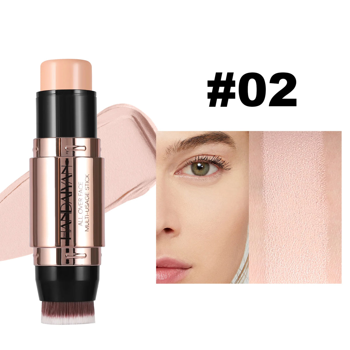 Double-Head Contour Stick & Concealer Cream with Brush