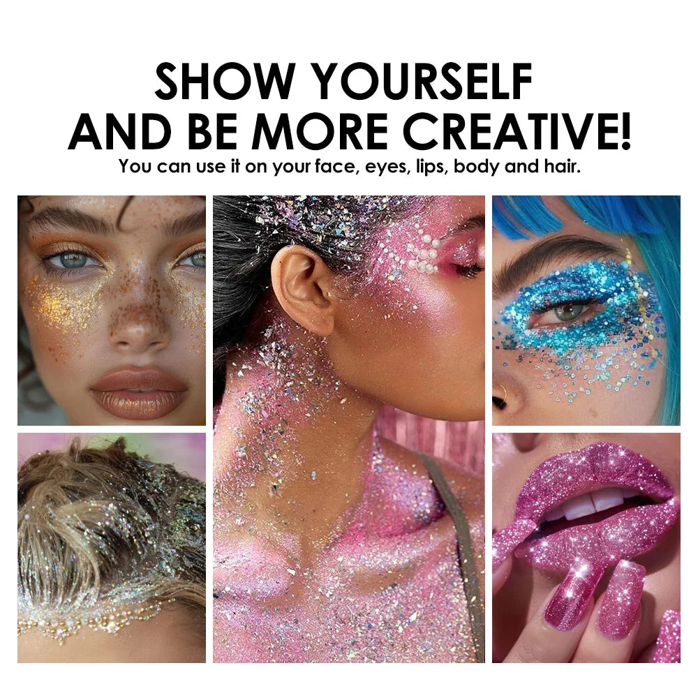 Glitter Gel Stick – Sequin Shimmer Eyeshadow & Body Highlighter Glitter Shimmer Stick PRIMED