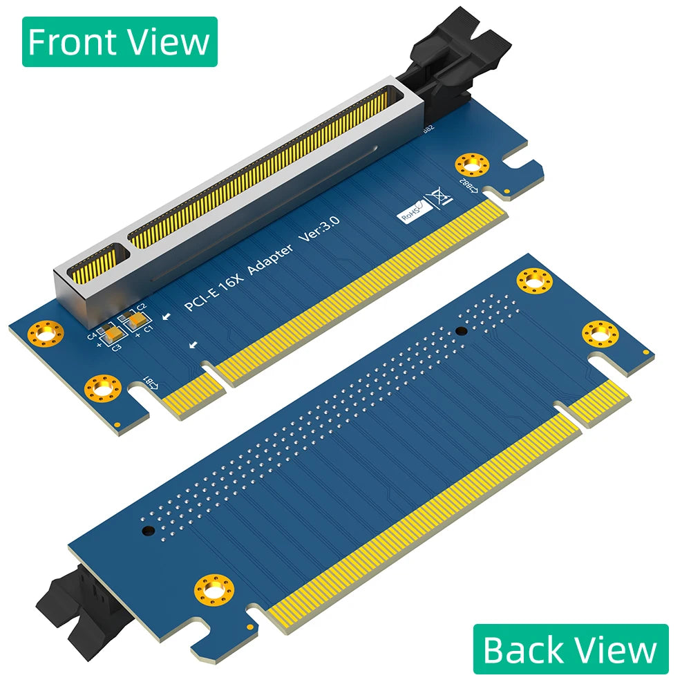 TISHRIC PCIe 3.0 16X to 16X 90° Riser Card – 1U 2U Server PCIe Riser Card PRIMED