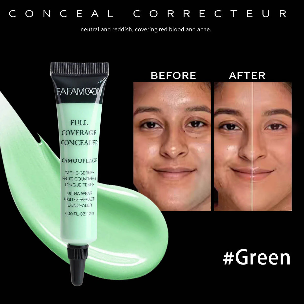 Fafamoon Waterproof Full Coverage Liquid Concealer Matte