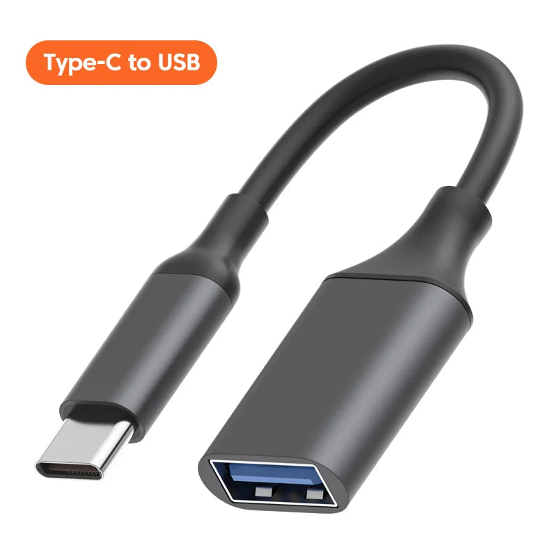 USB-C to USB 3.0 Female OTG Adapter | Fast Data Transfer USB-C OTG Adapter PRIMED Black