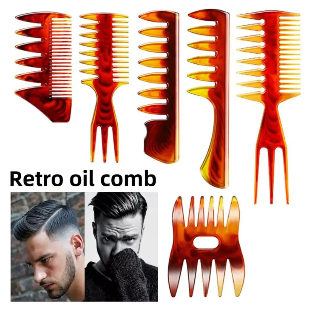 Wide Tooth Double-Sided Men's Barber Comb | Wood Hair Styling