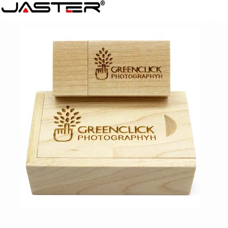 Wooden USB Flash Drive Custom Laser Engraved – 8GB to 64GB Gift USB Flash Drive PRIMED