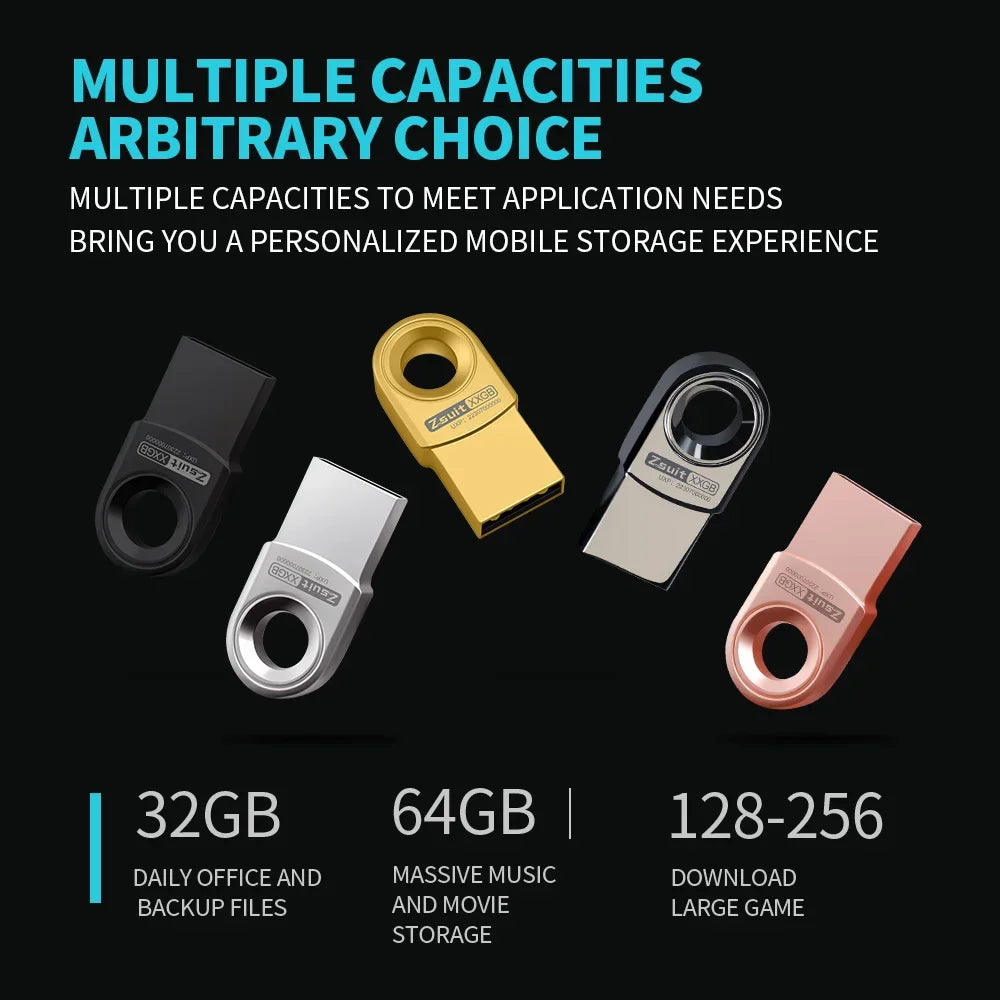 Z-Suit 128GB USB 3.0 Flash Drive – Waterproof Metal Memory Stick
