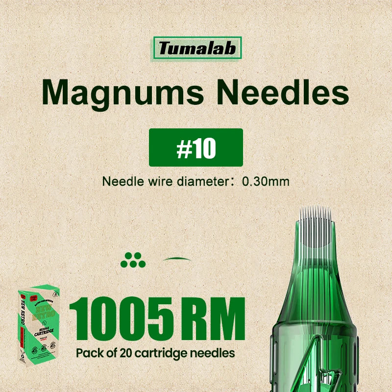 TUMAlab Tattoo Cartridge Needles 20PCS – Stainless Steel