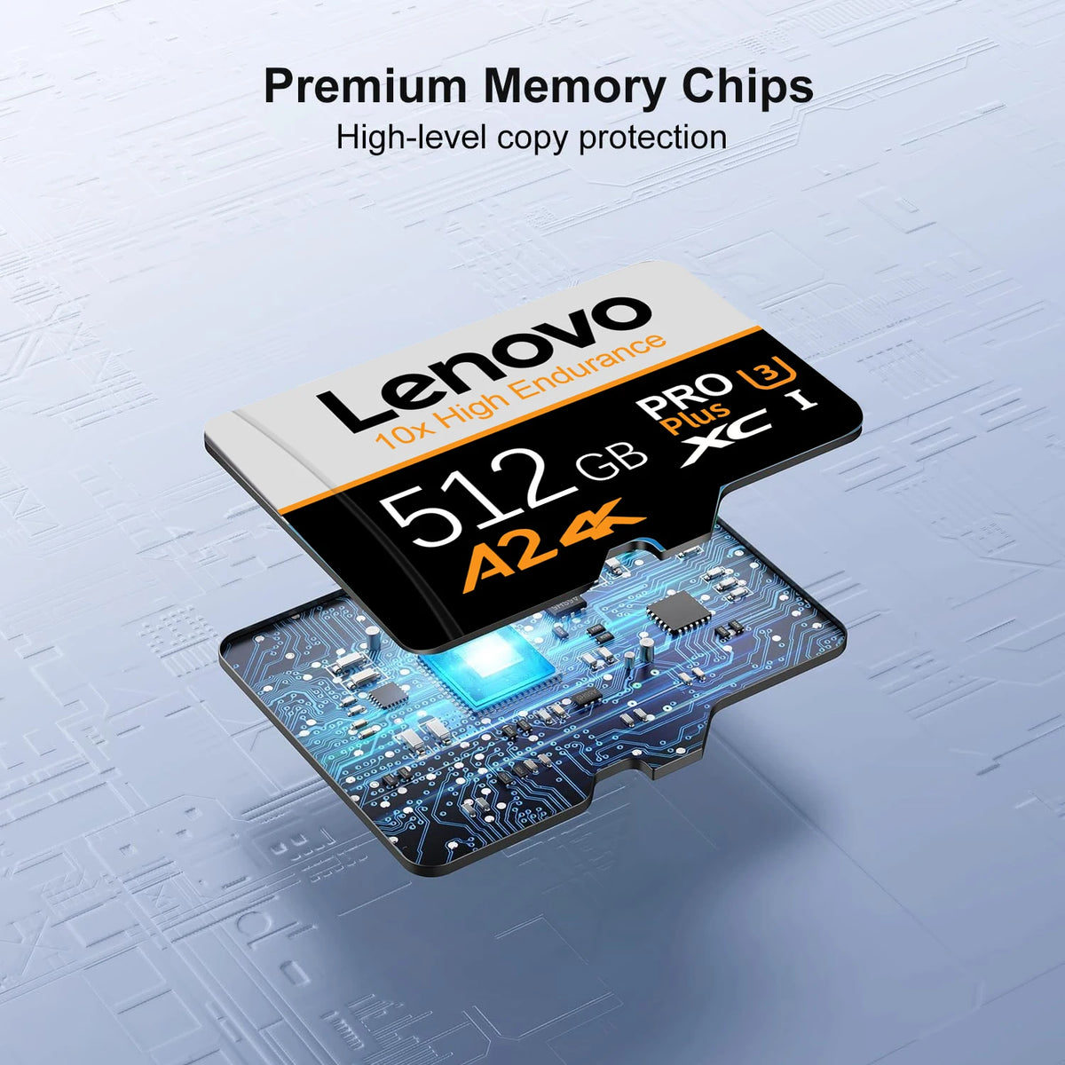 Lenovo Micro SD Card 64GB–1TB | 4K V30 U3 A2 microSDXC Micro SD Card PRIMED