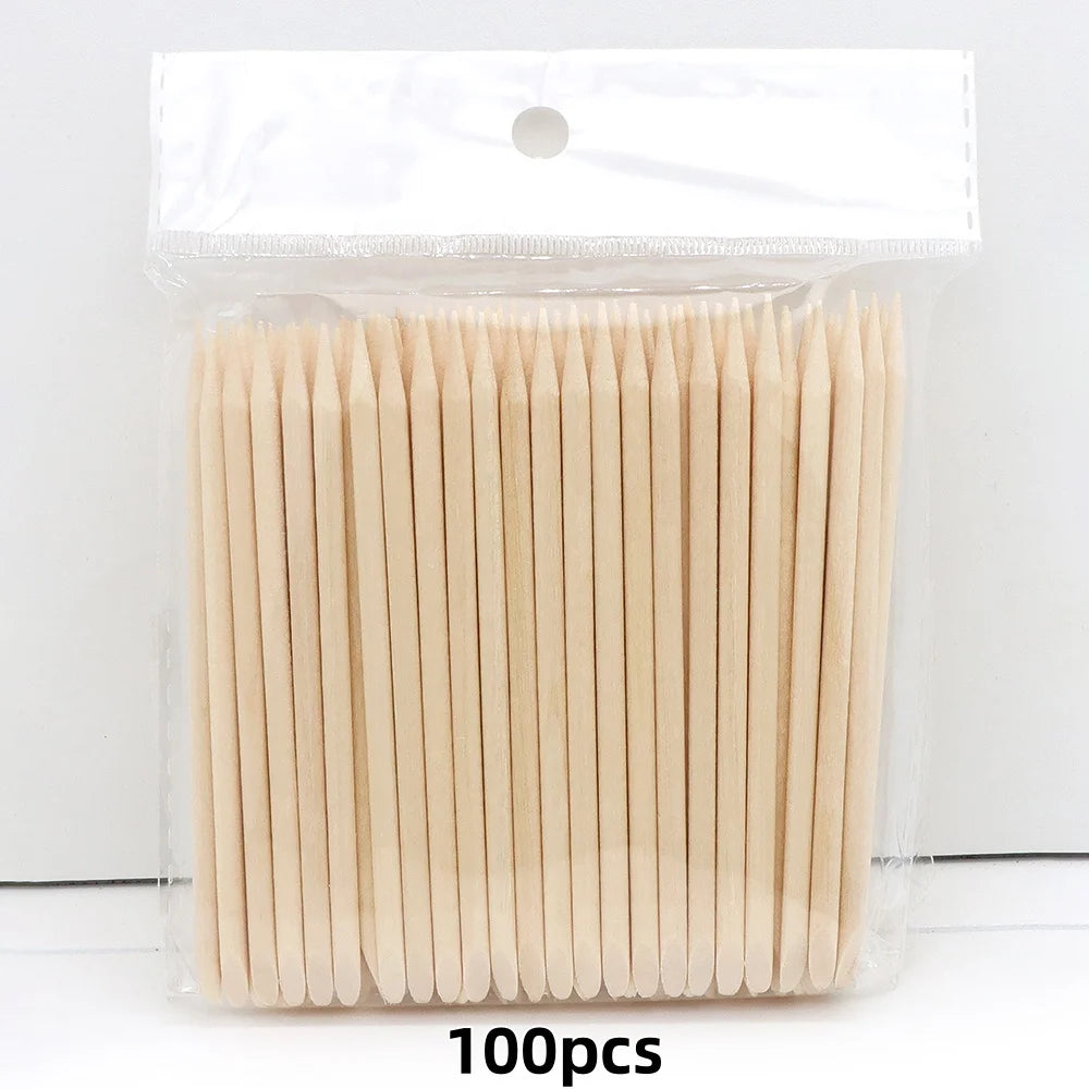 Wood Cuticle Sticks 95mm Double-Ended | 100/200/500 Pack