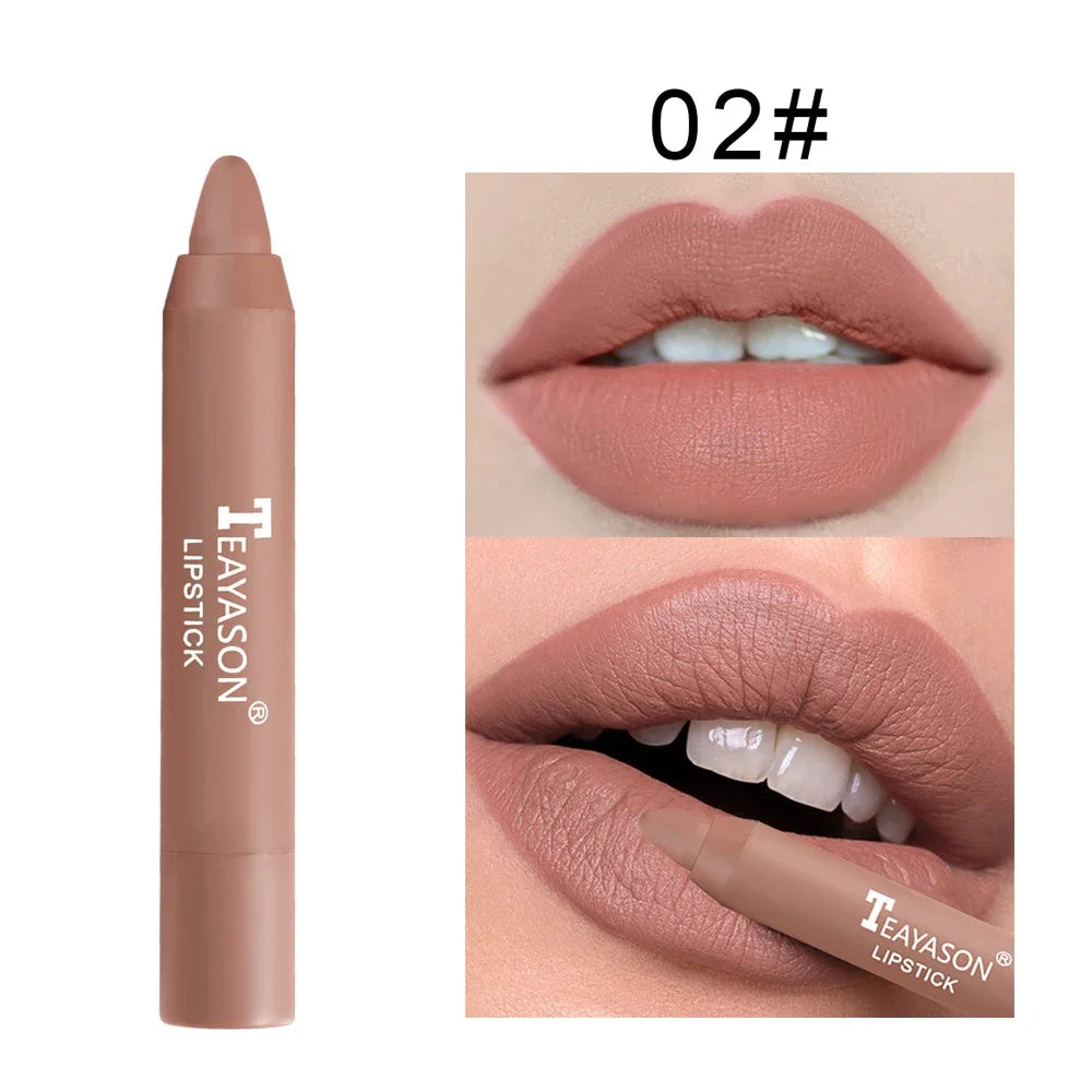 TEAYASON Matte Lip Liner Pen – Waterproof, 12 Shades Matte Lip Liner Pen PRIMED 02