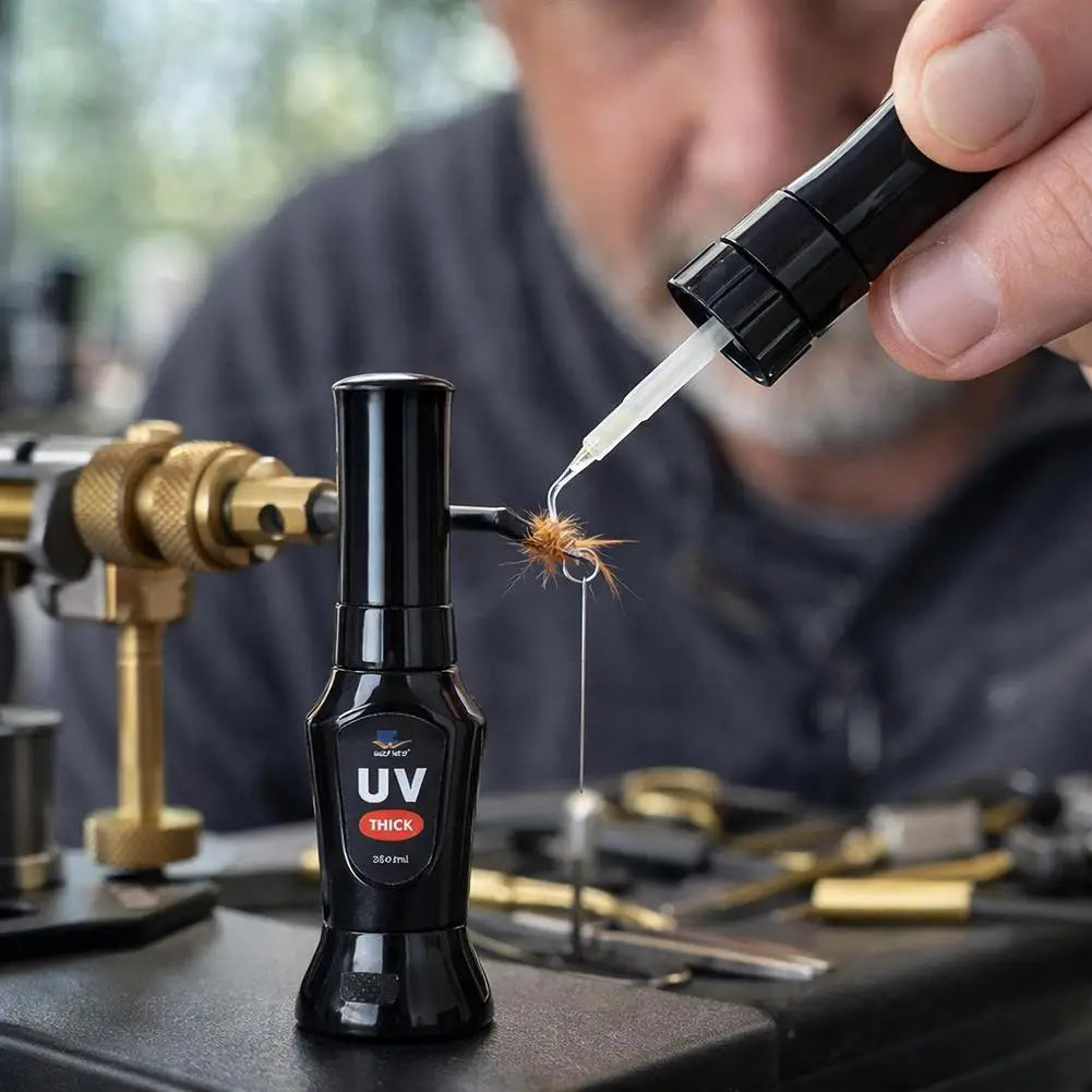 UV Resin Glue for Fly Tying – Clear Medium Viscosity 10ml