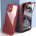 360° Full Cover iPhone Case – Anti-Scratch Screen Protection Phone Case PRIMED for iPhone 13 Red