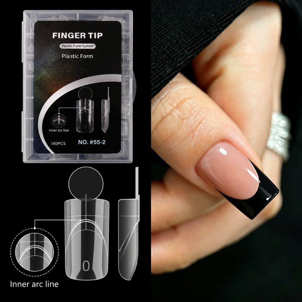 14 Sizes French Nail Dual Forms – Reusable Full Cover Molds