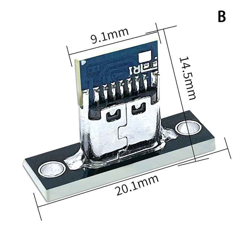 USB 3.1 Type-C Female Socket Connector Jack with Fixing Plate