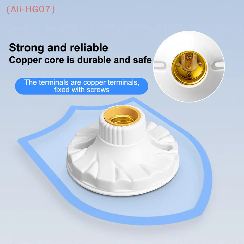 E27 Lamp Holder Socket 250V – Ceiling Mount Edison Bulb Base Lamp Holder Socket PRIMED